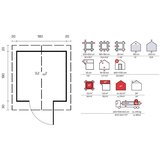 Male kuće Drvena vrtna kućica BETTY 200 × 200 cm – bez završnog krovnog pokrova | shoptok.hr