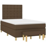  Krevet s oprugama i madracem tamnosmeđi 120 x 200 cm od tkanine | shoptok.hr