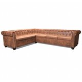  Chesterfield Kutna Garnitura 6 Sjedala od Umjetne kože Smeđa | shoptok.hr