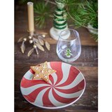 Bloomingville Crveni tanjur s božićnim motivom od kamenine ø 23 cm Yule – | shoptok.hr