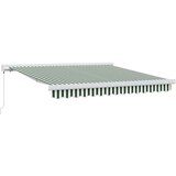  Skrovita tenda Zelena i bijela 350 x 250 cm Tkanina i Metal | shoptok.hr