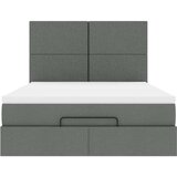 vidaXL otomanski krevet s madracem i led tamnosivi 140x190 cm tkanine | shoptok.hr