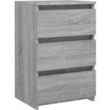 Maison Chic Nočna omarica - Nočna miza siva sonoma 40x35x62,5 cm konstruiran les, (21687043) Cene