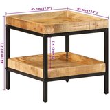  Bocni stol s policom Smeđa 45 x 45 x 45 cm Čvrsto drvo manga | shoptok.hr