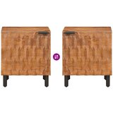  Noćni ormar 2 pcs Smeđa 40 x 33 x 46 cm Čvrsto drvo manga | shoptok.hr