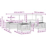  Set vanjskih sofa s jastukom 5 Komad Bijela | shoptok.hr