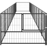 vidaXL kavez za pse crni 10 m² čelični | shoptok.hr