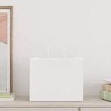  Papirnate vrećice 250 kom s ručkama bijele 32x22x24 cm | shoptok.hr