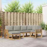  Set vanjskih sofa 6 kom. Bijela i svjetlosiva 251 x 128,5 x 73 cm | Shoptok.si