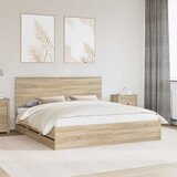  Krevetna konstrukcija s ladicama Sonoma hrast 200 x 200 cm | Eponuda.ba