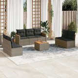  8-dijelni set vrtnih sofa od poliratana s jastucima sivi | shoptok.hr