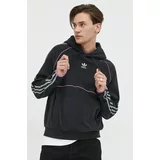 Adidas Bluza moška, črna barva, s kapuco