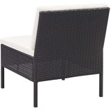 Poli 6-dijelna vrtna garnitura od poliratana s jastucima crna | shoptok.hr