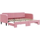vidaXL izvlečna dnevna postelja roza 90x200 cm žamet, (20938445) | Shoptok.si