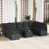  Set sofe 10 kom. Crna poliratan | shoptok.hr