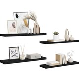  Plutajuće zidne police 4 kom crne 90 x 23,5 x 3,8 cm MDF | Eponuda.ba