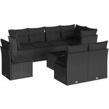  The Living Store Vrtna sedežna garnitura 9-delna z blazinami črn poli ratan - Vrtna Sedežna Garniture, (21451281) | Shoptok.si