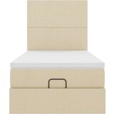 vidaXL Otomanski okvir kreveta s madraca krem 90x190cm od tkanine | shoptok.hr