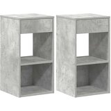 Maison Chic 2 kose Nočne omarice - Nočne mize s predalom betonsko siva 35x34x66,5 cm, (21689092) | Shoptok.si