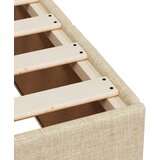 vidaXL Box spring postelja z vzmetnico krem 80x200 cm blago, (21321375) | Shoptok.si