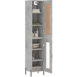  Visoka komoda siva betona 34,5x34x180 cm od konstruiranog drva | shoptok.hr