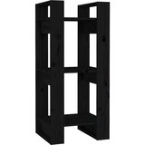 Maison Chic Knjižna omara - Knjižni regal črna 41x35x91 cm trdna borovina, (21726385) | Shoptok.si