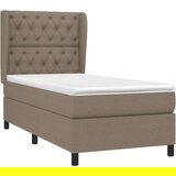  Box spring postelja z vzmetnico taupe 80x200 cm blago, (20893877) | Shoptok.si