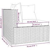  4-dijelna vrtna garnitura od poliratana s jastucima smeđa | shoptok.hr