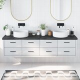  Kopalniški pult temno siv 200x40x6 cm obdelan trden les | Shoptok.si