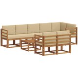 Set vanjskih sofa 9 kom. Prirodna i bež | shoptok.hr