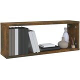  Kockaste zidne police 6 kom dimljeni hrast 60x15x23 cm drvene | shoptok.hr