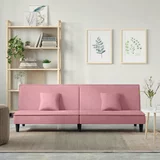  Kauč na razvlačenje ružičasti baršunasti