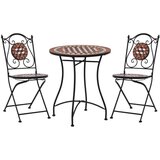 Bistro 3-dijelni mozaični bistro set s keramičkim pločicama boje cigle Cijene
