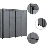  Ormar s 4 odjeljka sivi 175 x 45 x 170 cm | Eponuda.ba