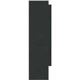  Kupaonski ormarić s ogledalom 80 x 15 x 60 cm MDF sjajni crni | shoptok.hr