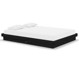 Furnova Posteljni okvir črn iz trdnega lesa 135x190 cm, (21936145) | Shoptok.si