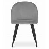  BELLO Stolica - Svijetlo Sivi Baršun / Crne Noge x 1 | shoptok.hr