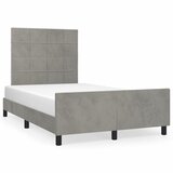 Maison Chic Posteljni okvir - Dvoposteljna postelja - Zakonska postelja brez vzmetnico siv 120x190 cm žamet-J13632, (21773926) | Shoptok.si