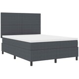  LED Box Spring Krevet Tamno siva i bijela 140 x 200 cm | shoptok.hr