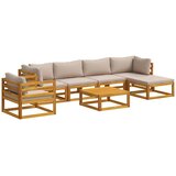  Set sofe 7 kom. Prirodna Čvrsto drvo akacije | shoptok.hr