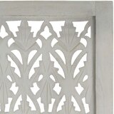 Sobna pregrada s 3 panela siva 120 x 165 cm masivno drvo manga | shoptok.hr