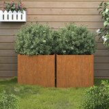 vidaXL Cvetlično korito 2 kosa zarjavelo 42x40x39 cm corten jeklo Cene