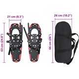 3 u 1 snježne krplje Crvena i Crna 63 x 21 cm Aluminij i HDPE | shoptok.hr