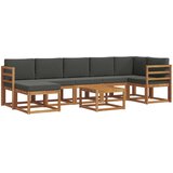  Set vanjskih sofa 8 kom. Prirodna i antracit | shoptok.hr