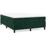  Okvir za krevet s oprugom tamnozeleni 140x190 cm baršunasti | shoptok.hr