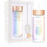 Crystallove Clear Quartz Straw Water Bottle staklena boca za vodu sa slamkom Hologram 400 ml | shoptok.hr
