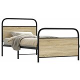 vidaXL Posteljni okvir brez vzmetnice 90x190 cm sonoma hrast inž. les Cene