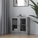vidaXL Vitrina betonsko siva 82,5x30,5x80 cm iverna plošča, (20622914) Cene