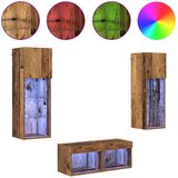 vidaXL TV stene 4 pcs Umetni hrast 40 x 30 x 30 cm Konstruiran les | Shoptok.si