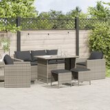 vidaXL 6-dijelni set vrtnih sofa od poliratana s jastucima svjetlosivi Cijene